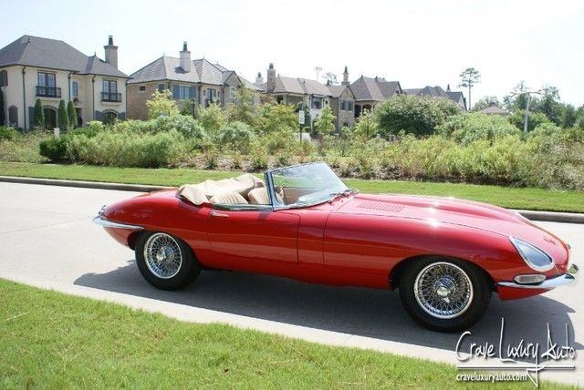 1965 Jaguar E Type Xke Roadster Carmen Red Tan Interior Fully Restored
