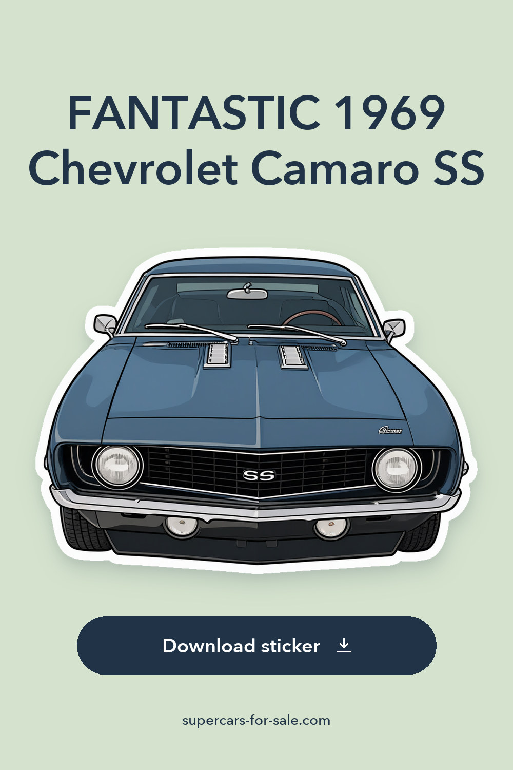 FANTASTIC 1969 Chevrolet Camaro SS sticker preview