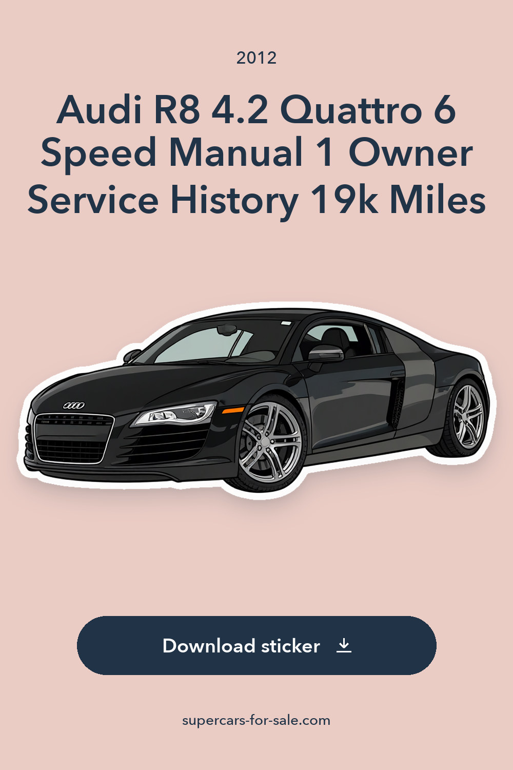 2012 Audi R8 4.2 Quattro 6 Speed Manual 1 Owner Service History 19k Miles sticker preview