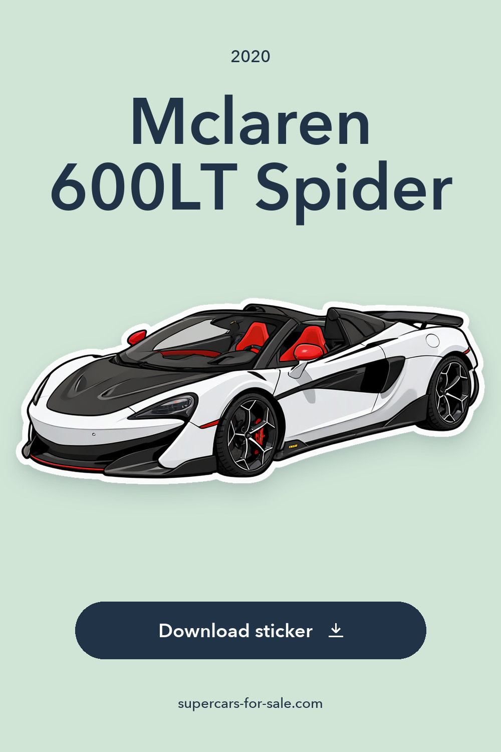2020 Mclaren 600LT Spider sticker preview