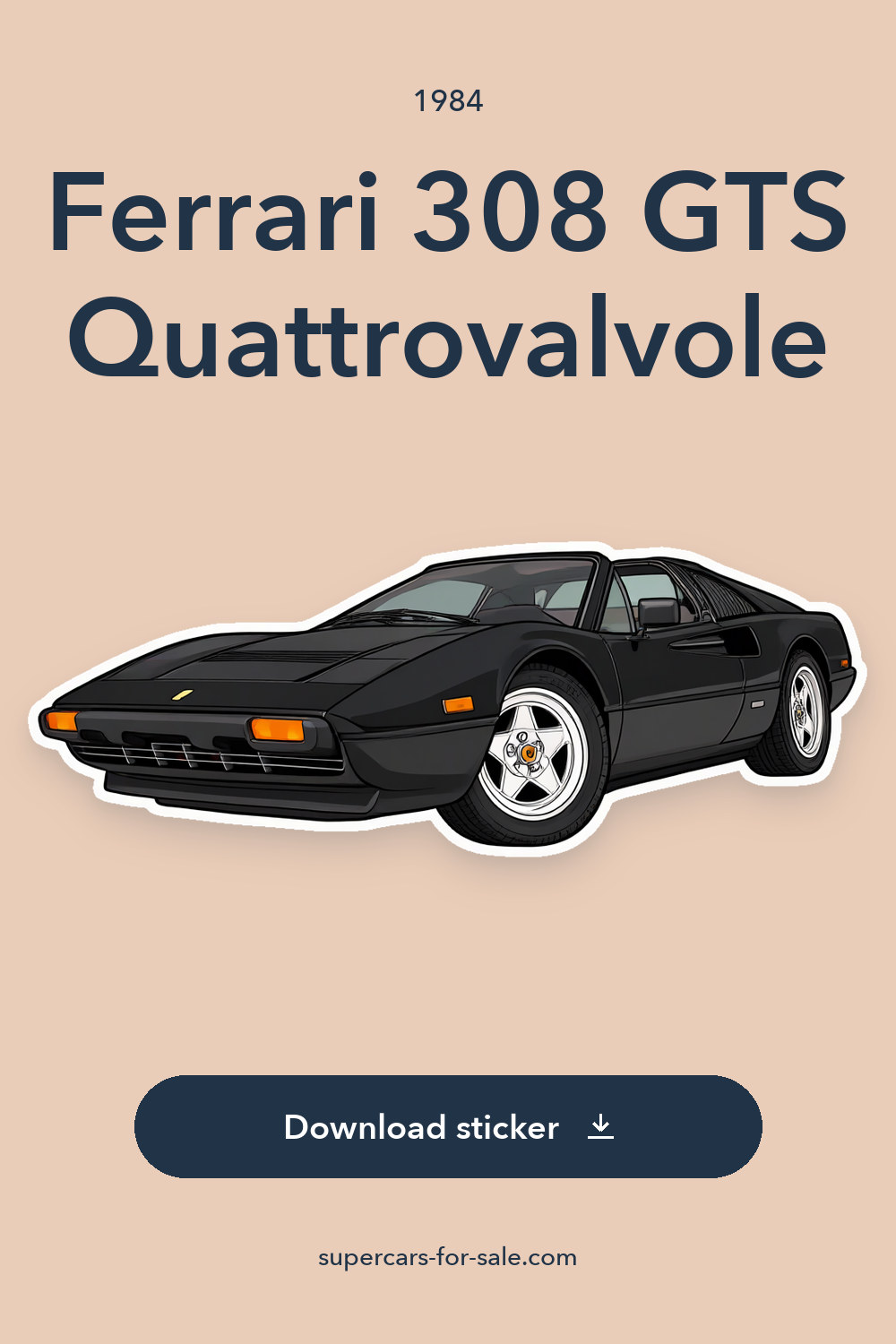 1984 Ferrari 308 GTS Quattrovalvole sticker preview