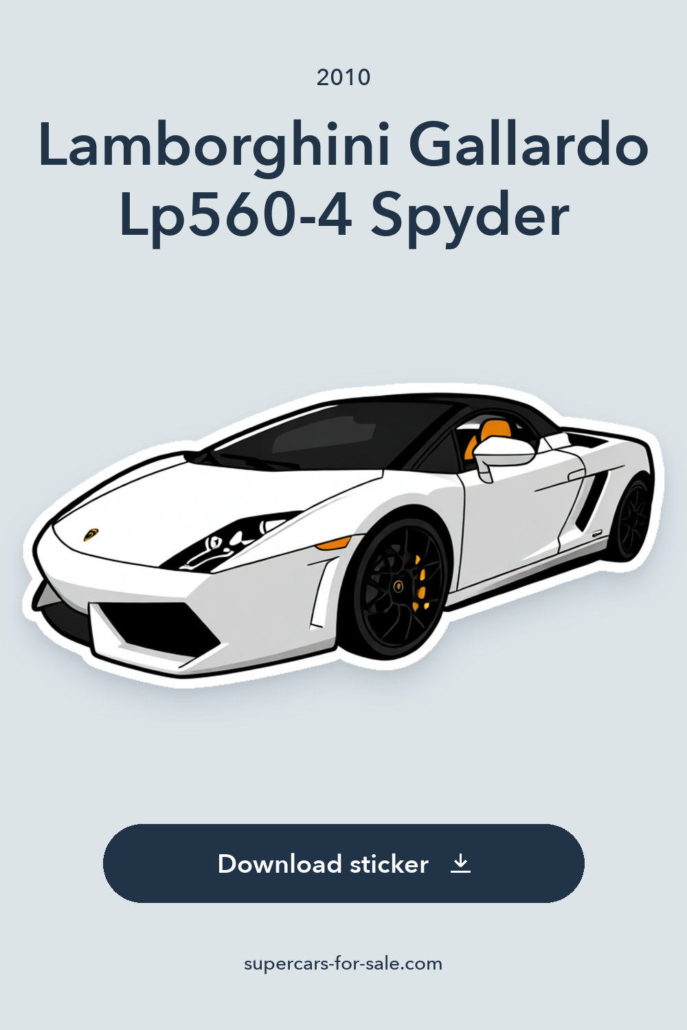 2010 Lamborghini Gallardo Lp560-4 Spyder sticker preview
