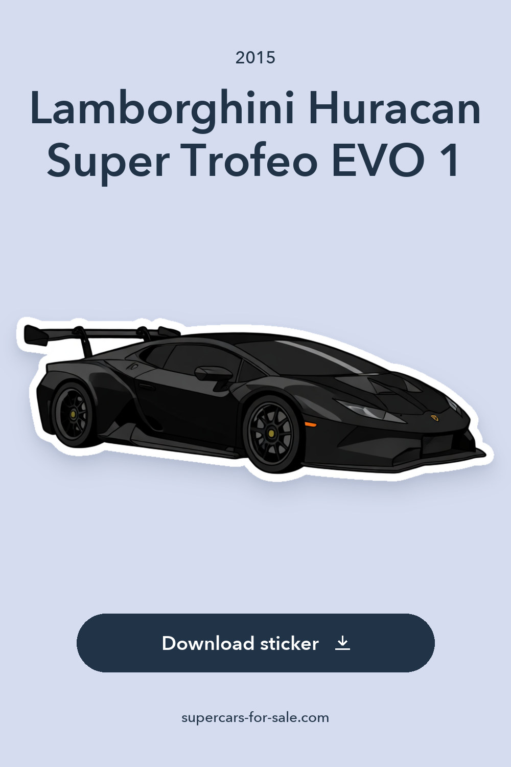 2015 Lamborghini Huracan Super Trofeo EVO 1 sticker preview
